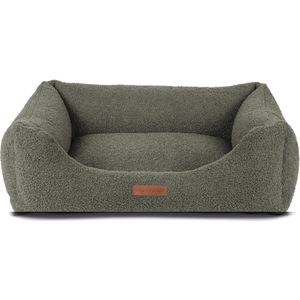 Dog's Lifestyle Orthopedische hondenmand Boucle Mosgroen M 75cm -Ook in XL & XXL- Wasbare hoes