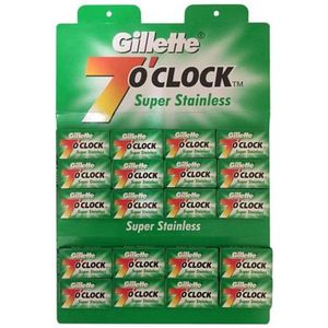Gillette double edge scheermesjes 7 O'Clock Permasharp Stainless 100 stuks