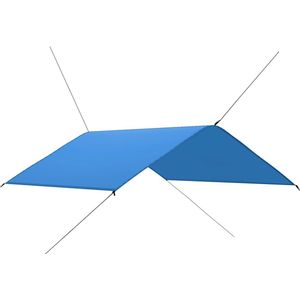 vidaXL Afdekzeil 4x4 m - Blauw - Weerbestendig Tuinzeil - Buitenzeil - Parasol - Schaduwdoek - Regenzeil