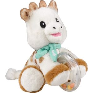Sophie de giraf Mini Knuffel met rammelaar - Knuffeldier - Machinewasbaar - Verzwaarde poten - Kraamcadeau - Babyshower cadeau - Vanaf 0 maanden - Beige/Bruin