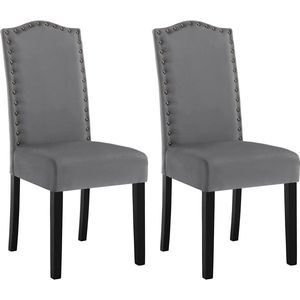 Rootz Velvet Eetkamerstoel - Elegante stoel - Comfortabel zitcomfort - Hoogwaardig fluweel - Massief houten frame - Vloerbescherming - 47 cm x 103 cm x 63 cm