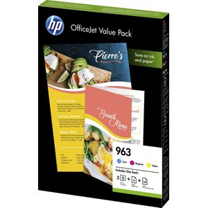 HP 963 OfficeJet Value Pack Cartridge Combipack Origineel Cyaan, Magenta, Geel 6JR42AE Cartridge multipack
