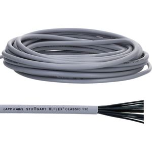 10 meter Lapp 1119952 Ölflex Classic 110 PVC omhulde kabel 2x2,5 mm² zonder groen-gele aardgeleider I stuurstroomkabel 2-aderig I kabel 2-aderig