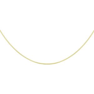Lev Sieraden lengte ketting 14 karaat Geelgouden collier venetiaans 0,8 mm 50 cm ketting
