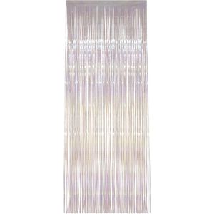 Smiffys Feestdecoratie Shimmer Curtain Wit