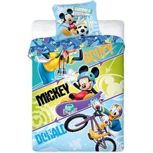 Disney Mickey Mouse Dekbedovertrek - Eenpersoons - 140 x 200 cm - Polyester