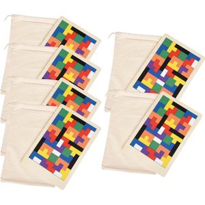 Puzzel Breinbreker - 6x - Brain twister - kronkel vlak puzzel - 26 x 18 cm - 40 stukjes