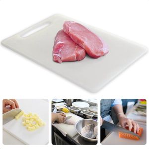 Cheqo® Witte Kunststof Snijplank - Snijplanken - Serveerplank -Tapasplank - 35x25 cm - Hygiënisch en Duurzaam - Inclusief EBOOK