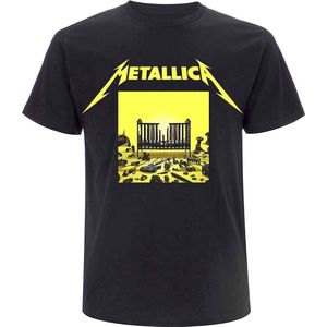 Metallica Heren Tshirt -L- 72 Seasons Squared Cover Zwart