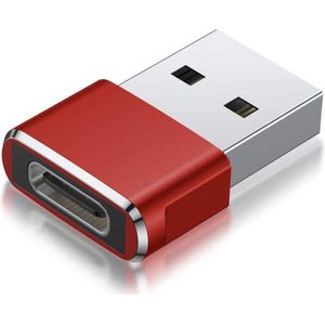USB C naar USB Adapter - USB-C naar USB convertor - opzetstuk - office - USB 3.1 to USB C HUB - pc - laptop - USB C naar USB A female - telefoon - adapter - Rood