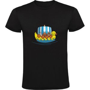 Viking Eend Schip Heren T-shirt | Boot | Piraat | Duck | Bad | Badeend | Shirt