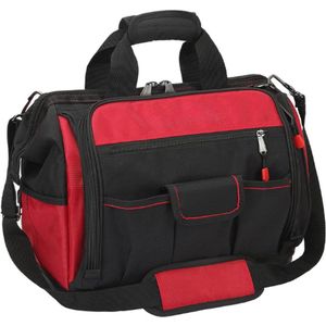 Gereedschapstas 42 Cm - 1680D Polyester - Brede Opening Met Ritssluiting - Draagbeugel En Verstelbare Schouderriem