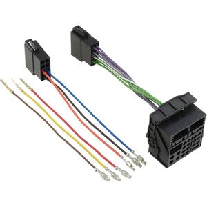 ISO naar Quadlock kabel - Universeel - 16-pins - Voor fabrieksradio - 0,15 meter
