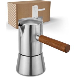 Stainless Steel Induction Espresso Machine Outdoor and Indoor 200 ml 3-4 Cups Espresso Machine met toevoeging van roestvrij staal en inductie