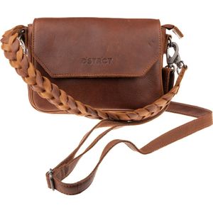 DSTRCT Medium Crossbodytas / Schoudertas Dames - Leer - Preston Park - Cognac