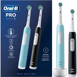 Oral-B PRO 1 - Elektrische Tandenborstel Blauw + Extra Body Zwart