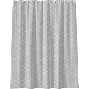 Floraweg Douchegordijn,Shower Curtain,badgordijn,Verschillende printen, bladeren, veren, strepen, bloemen, cube , digitale printen -Anti Schimmel - Inclusief 12 ringen -met 12 stuks douchegordijnhaken – Waterdicht -Wasbaar- PEVA - 180x200 cm