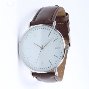 Brigada - heren horloge - bruine horloge band - lederen horlogeband - quartz uurwerk vaderdag cadeau