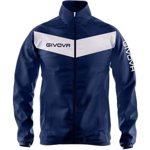 Sports jacket givova rain blue-bianco, xl