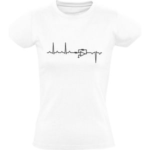 Elektrotechniek hartslagmeter Dames T-shirt | Elektriciteit | Elektrotechnicus | Elektromonteur | Elektricien | Engineering | Software