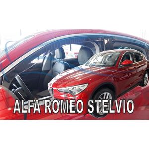 Alfa Romeo Stelvio donkere zijwindschermen set 4-delig tbv 5-deurs model VANAF 2017 pasvorm Team Heko
