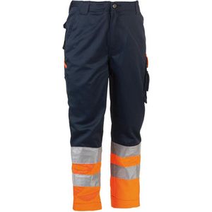 Herock Olympus High Viz veiligheidsbroek HV (1602) - Marine | Fluor oranje - 44