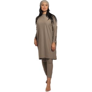 Sara Taupe burkini maat XXXL,maat 46 badpak, zwem set MYKINY BRAND