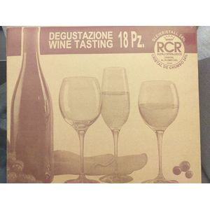 Royal Crystal Rock Wijn proeverij 18 delig - 6 champagne 6 rode wijn 6 witte wijn glazen