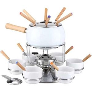 Roestvrij stalen Fondue-set 23 delig - SM wit fondue set