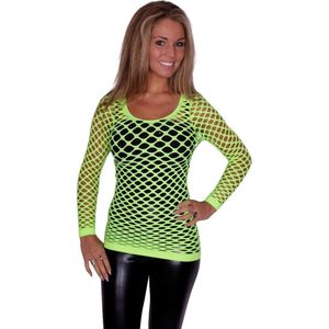 Netshirt - neon groen - kleine maat - 164 t/m 38