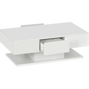Gotagee Woonkamer 2 lades banken bureau kantoor moderne theetafel met witte lades hoogglans salontafel 100cm