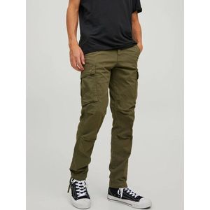 JACK & JONES Ace Tucker Cargoa loose fit - heren cargo broek - groen - Maat: 29/32