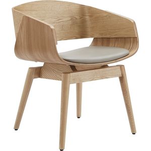 OHNO Furniture Memphis - Ronde Houten Kantoorstoel - Naturel