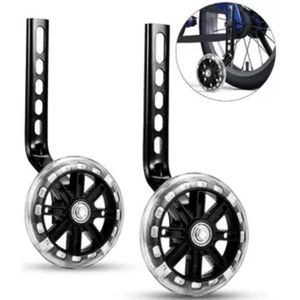 Jumada's - Monteerbare Steunwieltjes voor Universele 12-20 Inch Kinderfietsjes - Zwart