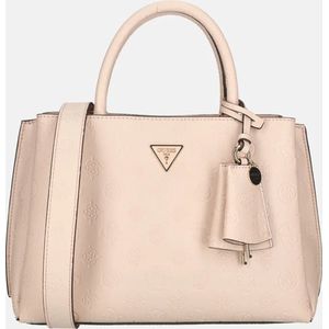 Guess Jena Elite luxury satchel handtas pale pink logo