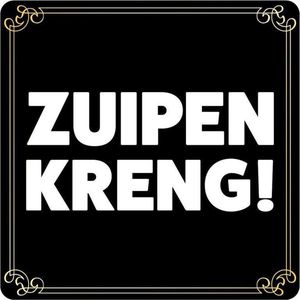 50 jaar verjaardag feestartikelen. Fun drankspel bierviltjes Zuipen kreng 10x - Drankspelletjes