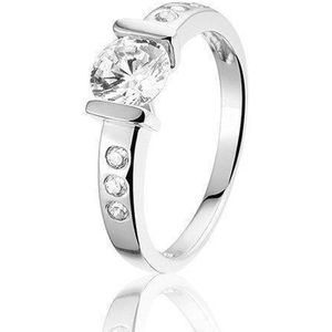 Montebello Ring Lady - 925 Zilver Gerhod. - 9mm - Maat 56 - 17.8mm