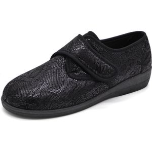 Neles Dames Pantoffel Stretch - 61802 Zwart - Maat 39