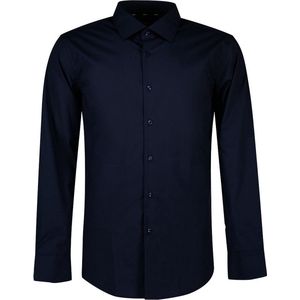 Hugo Boss overhemd mouwlengte 7 donkerblauw