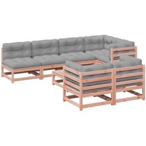 vidaXL 8-delige Loungeset met kussens massief douglas vurenhout - Loungeset - Loungesets - Tuinset - Tuinbank