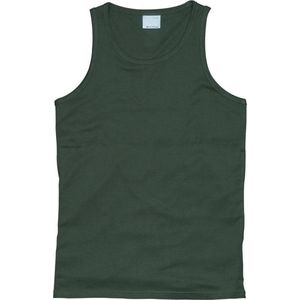 Vintage Industries Bryden rib singlet olive groen