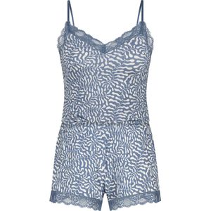 Hunkemöller Dames Nachtmode Pyjama set - Blauw - maat S