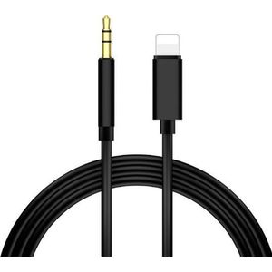 Apple Lightning naar Aux Jack 3,5 mm voor iPhone - Lightning naar 3,5 mm Hoofdtelefoonaansluiting Adapter - Lightning en AUX kabel - Lightning-apparaten - Muziek luisteren - zwart