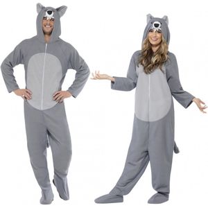 Onesie wolf voor volwassenen 40-50 (m)