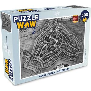 Puzzel Kaart - Sneek - Historisch - Legpuzzel - Puzzel 500 stukjes