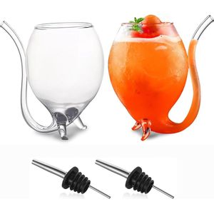 Cocktailglazen, set van 36 cl/360 ml, likeur-/portwijnglazen, 2 stuks, creatieve wijnglazen, vampier, wijnglas, geschenkset, heldere kopjes voor cocktailsap, wijn, whisky, thuis, bar, party, club