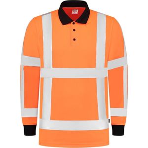 Tricorp 203005 Poloshirt RWS Birdseye Lange Mouw - Fluo Oranje - 5XL