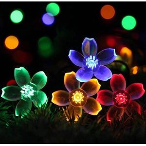 ITAGALA Solar FLOWER Tuinverlichting op zonneenergie - Tuinverlichting buiten lichtsnoeren - Tuinverlichting led buiten - Lichtslinger - 7 meter - 50 bloemen LED lampjes - Feestverlichting buiten - Lichtsnoer buiten - Multi Color
