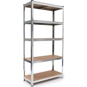 Relaxdays stellingkast - opbergrek - magazijnrek - 5 planken - 875 kg max. - metaal