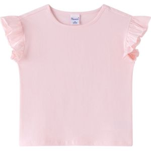 Newness Kids - roze t-shirt met ruffles - maat 98